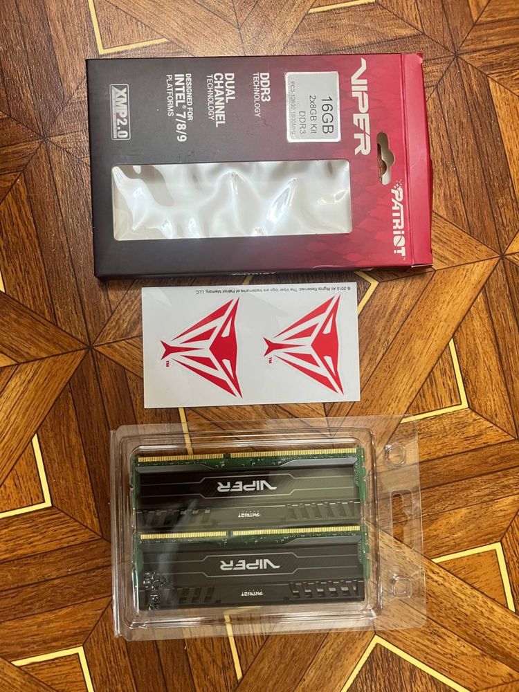 Patriot Viper DDR3 16gb комплект ігрової оперативної памʼяті