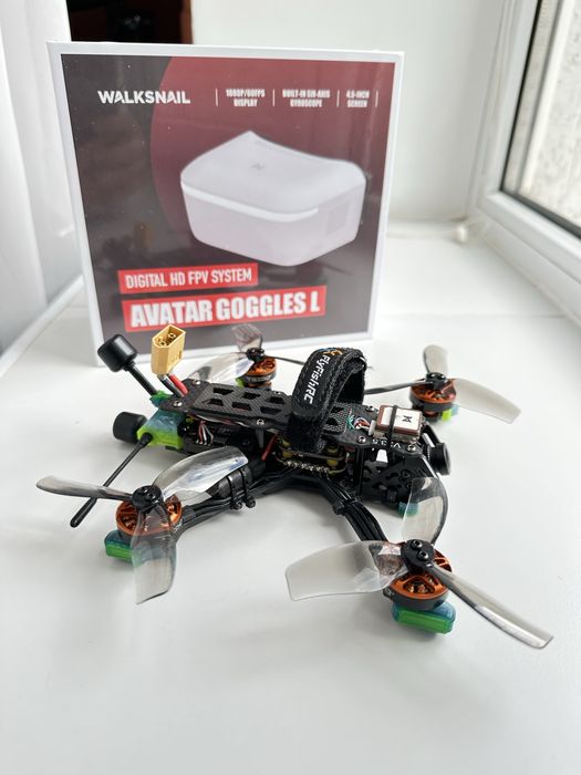 Fpv комплект: окуляры walksnail goggles L, та 3,5” коптер з hd pro