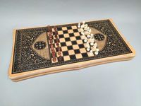 Акция! Игровой набор 3 в 1 нарды шахматы, шашки (поле 62х62 см) игра