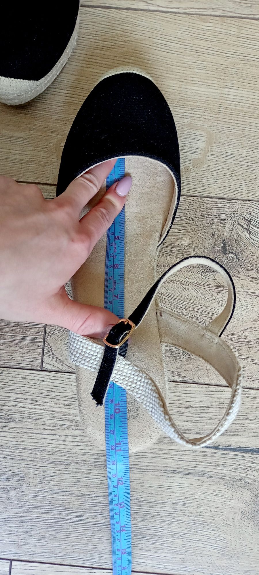 Sandały espadryle czarne 42 Primark