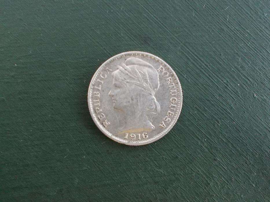Moeda Portuguesa 1916 Prata 20 centavos