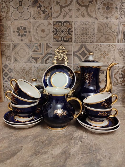 Кавовий сервіз Довбиського порцелянового заводу 1974-1984 р. 1 гатунок