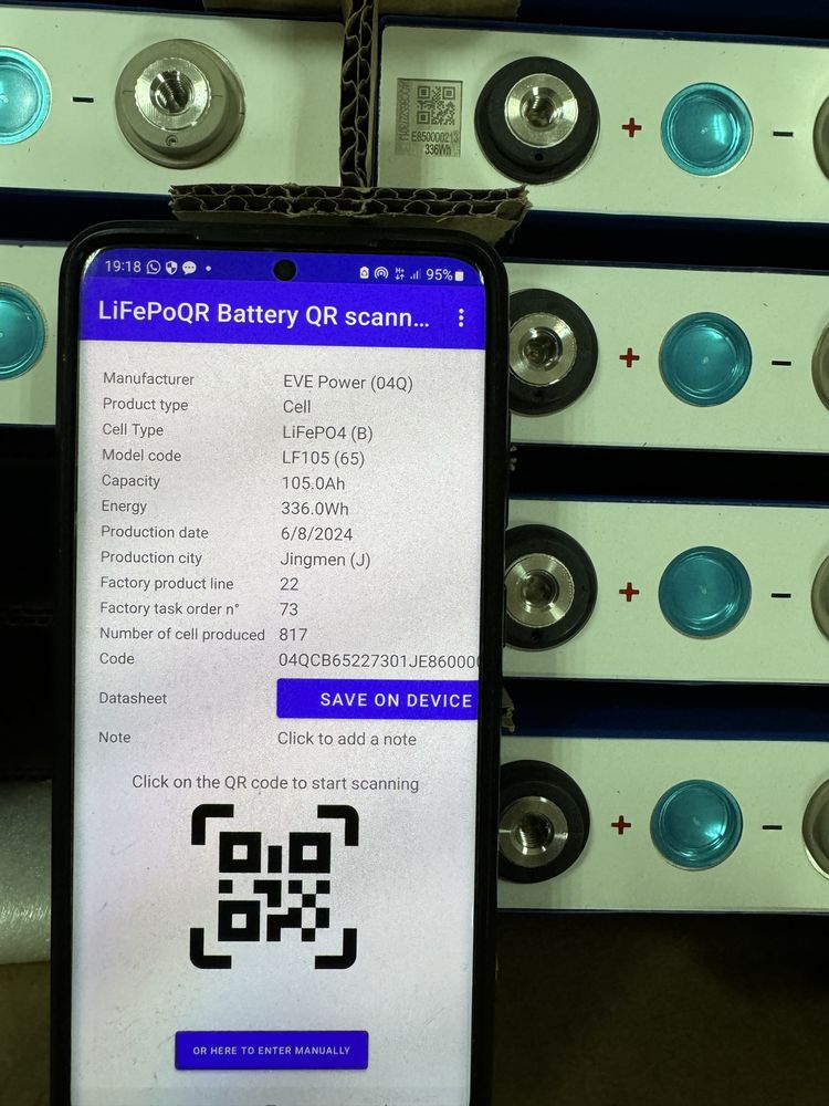Аккумуляторы LiFePO4 EVE LF105 в наличии с НДС