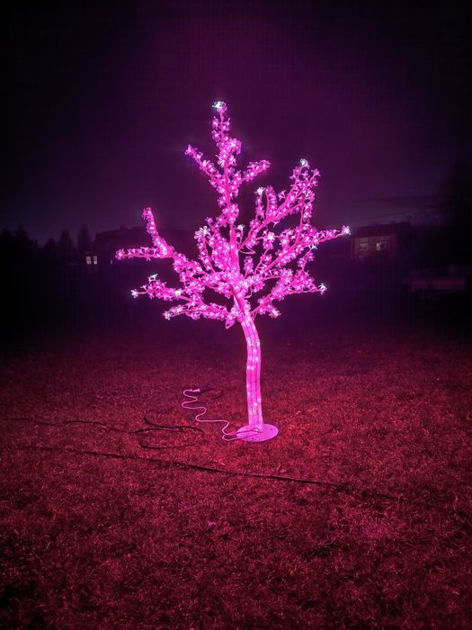 Drzewko Led 180 cm różowe