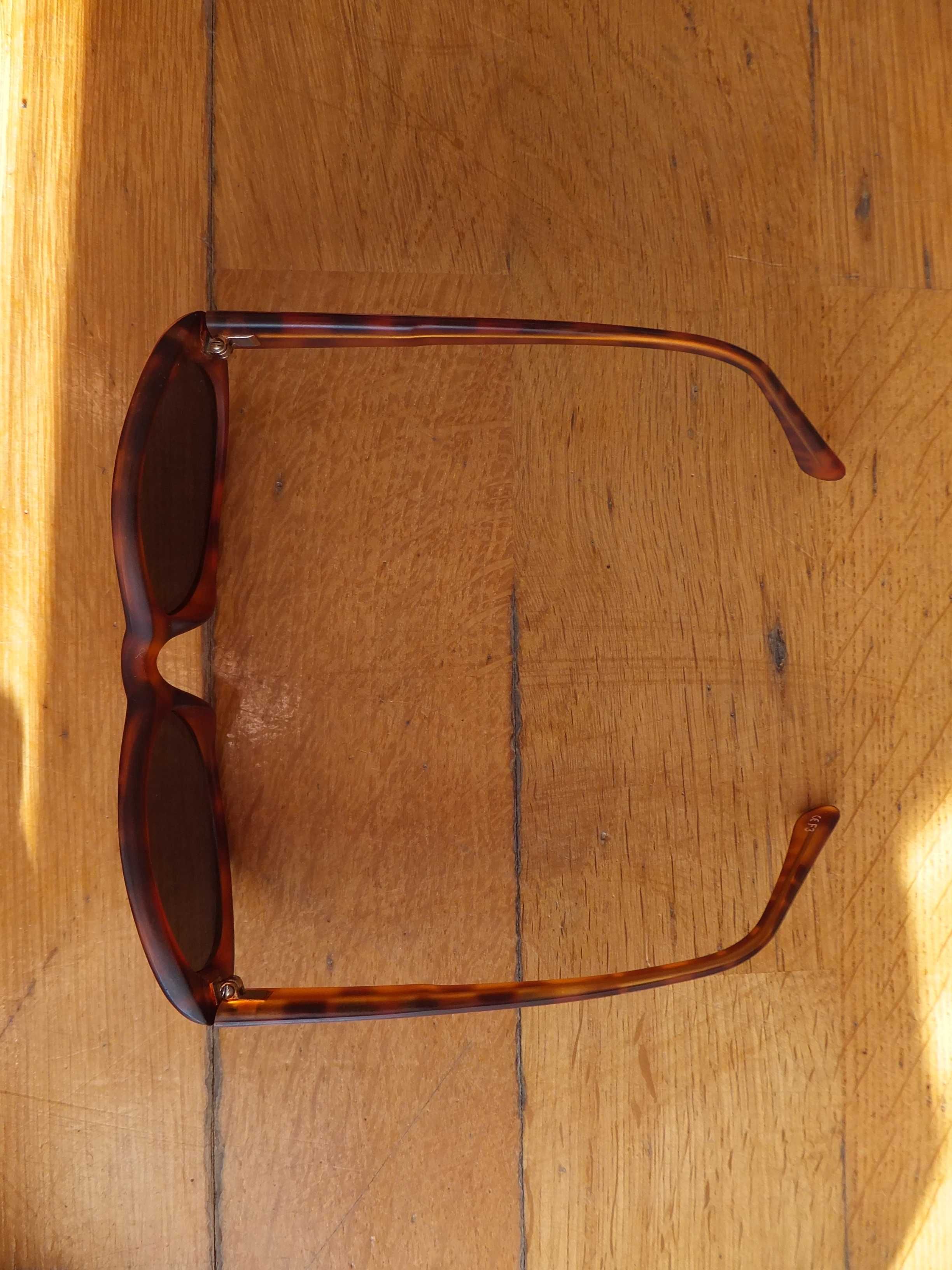 Okulary przeciwsłoneczne brązowe w cętki filtr promieniu UV poziom 3