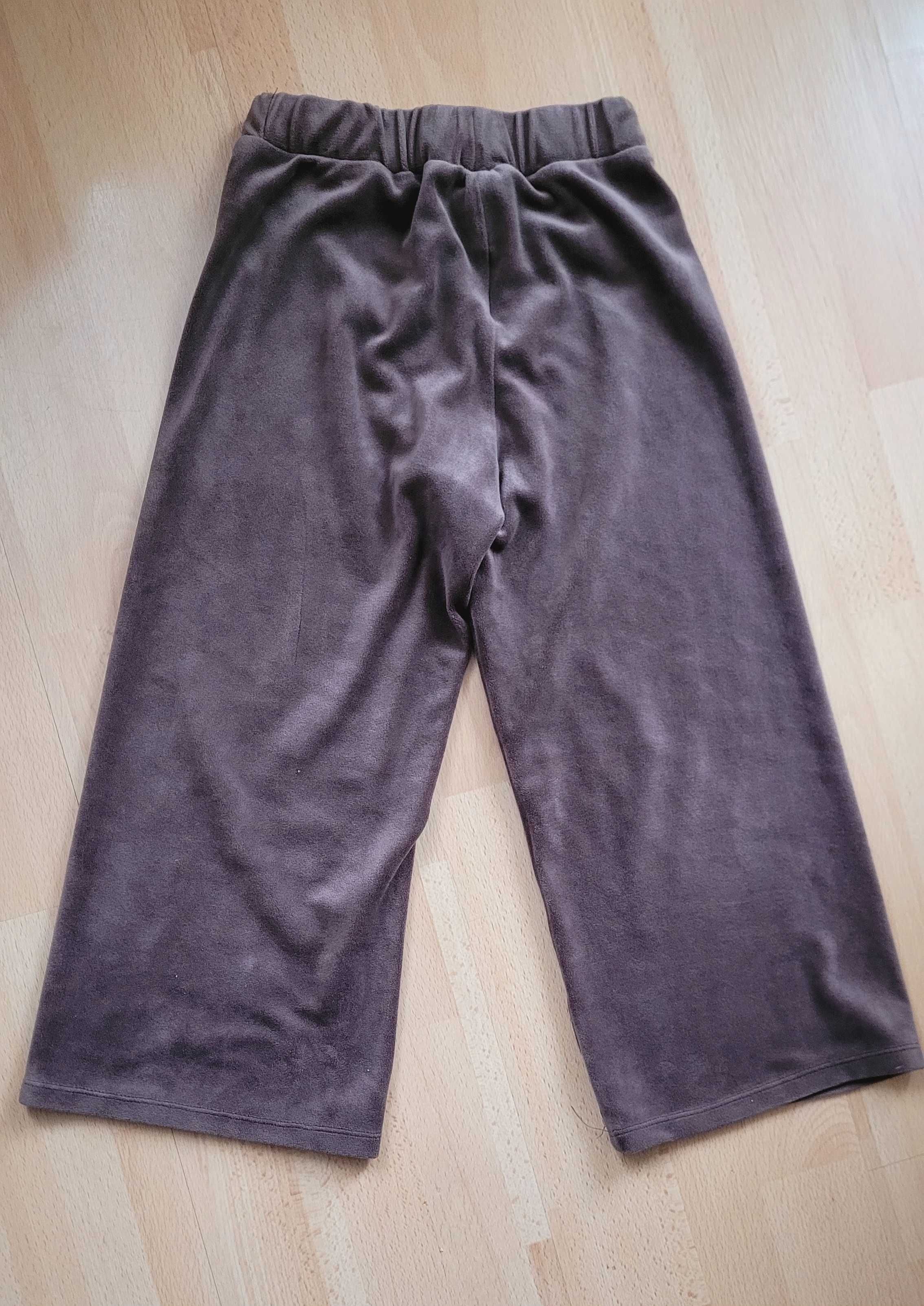 Spodnie Lindex brązowe szerokie nogawki