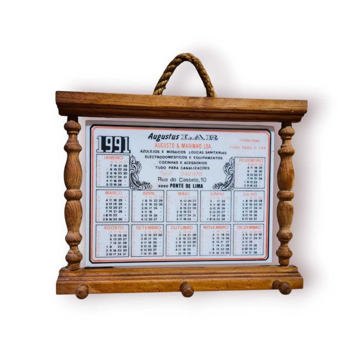Calendário publicitário “Augustus Lar – Augusto & Marinho Lda.” – 1991