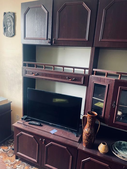 Meblościanka modułowa, ciemne drewno stan bardzo dobry