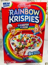 США Сухий сніданок Kellogg's Rainbow Krispies кольорові рисові пафси