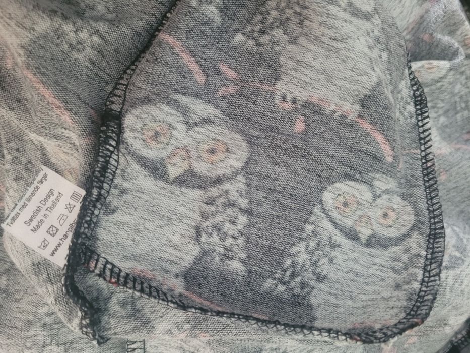 Sweterkowa tunika w sowy Happi ,unikatowa,XL(42)