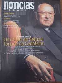 D. Manuel Martins bispo de Setúbal na capa de revista 2001