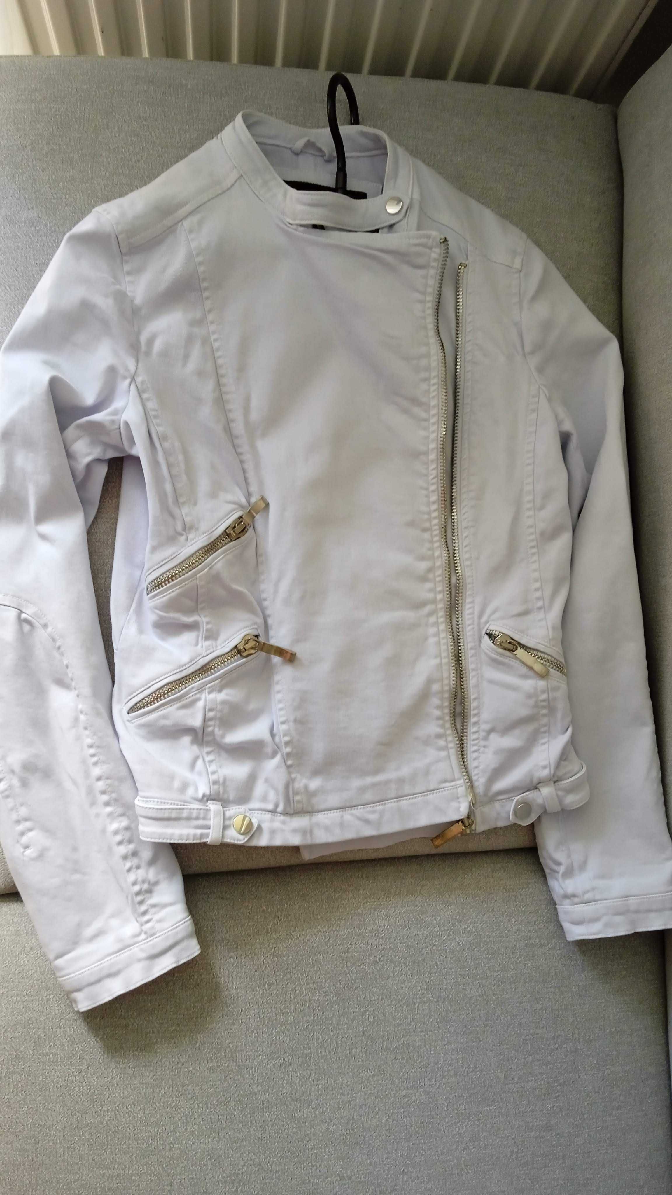 ZARA- ramoneska,  kurtka, blezer niebieski r.34/XS