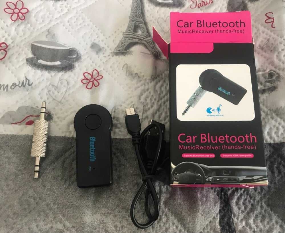Bluetooth AUX, аудіо адаптер 3.5 мм + зарядка USB