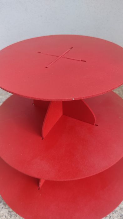 Prato de madeira Cake stand