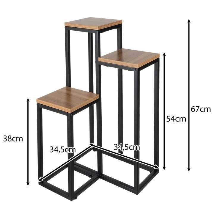 Kwietnik stojący stojak na kwiaty kwiatki rośliny metalowy 67cm