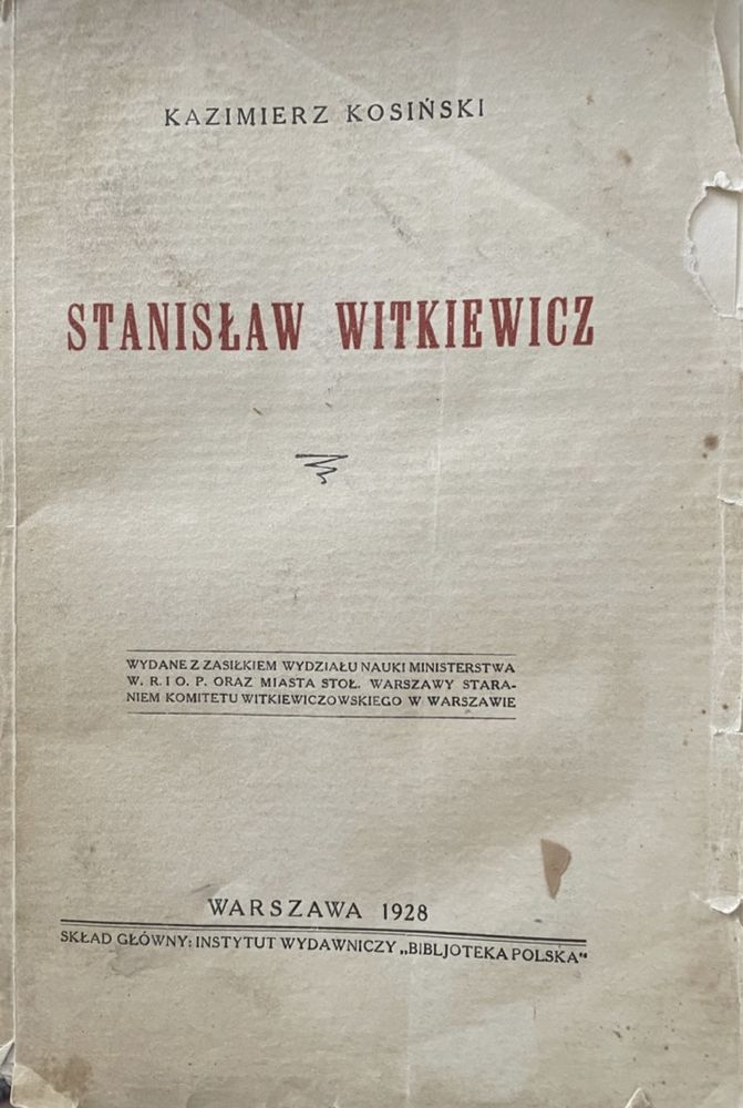 Zestaw unikatowych ksiazek - stanislaw Witkiewicz