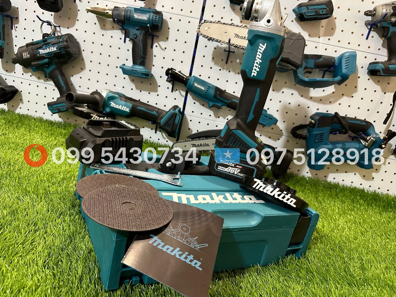 Болгарка акумуляторна Makita DGA504 36V 8Ah безщіткова диск 125 мм