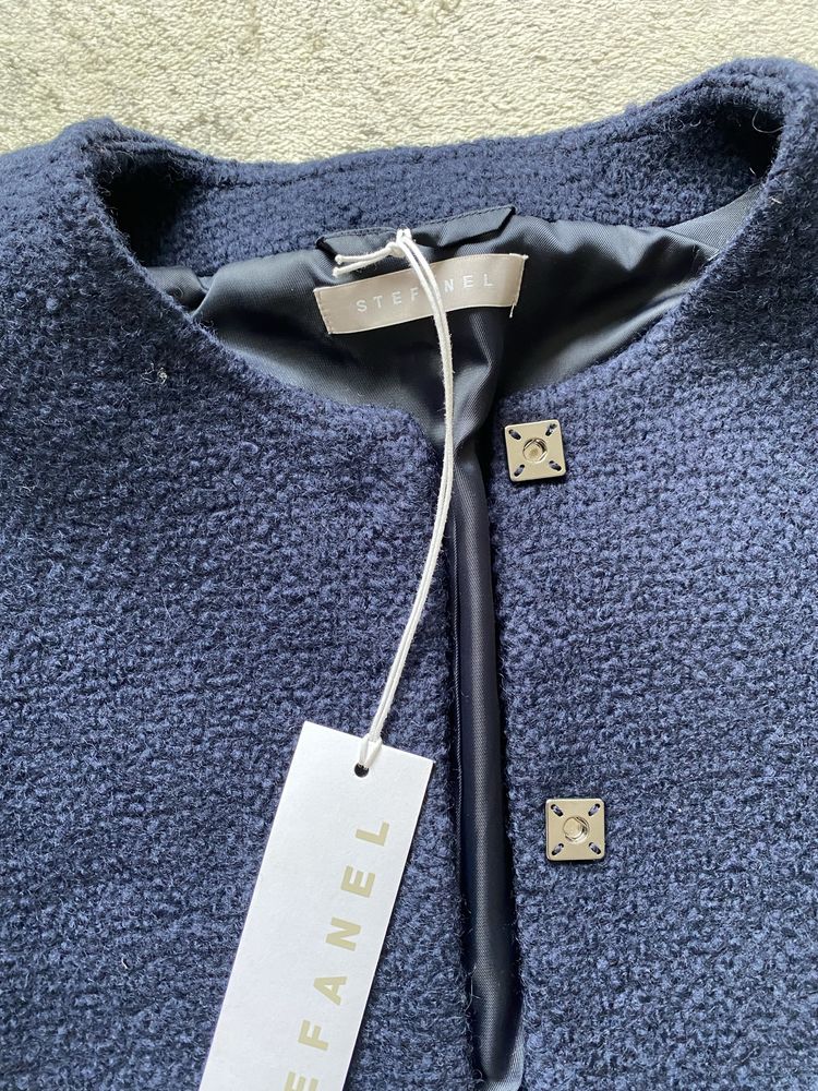 Krótki żakiet marynarka 100 % wełna roz S/M/L Stefanel