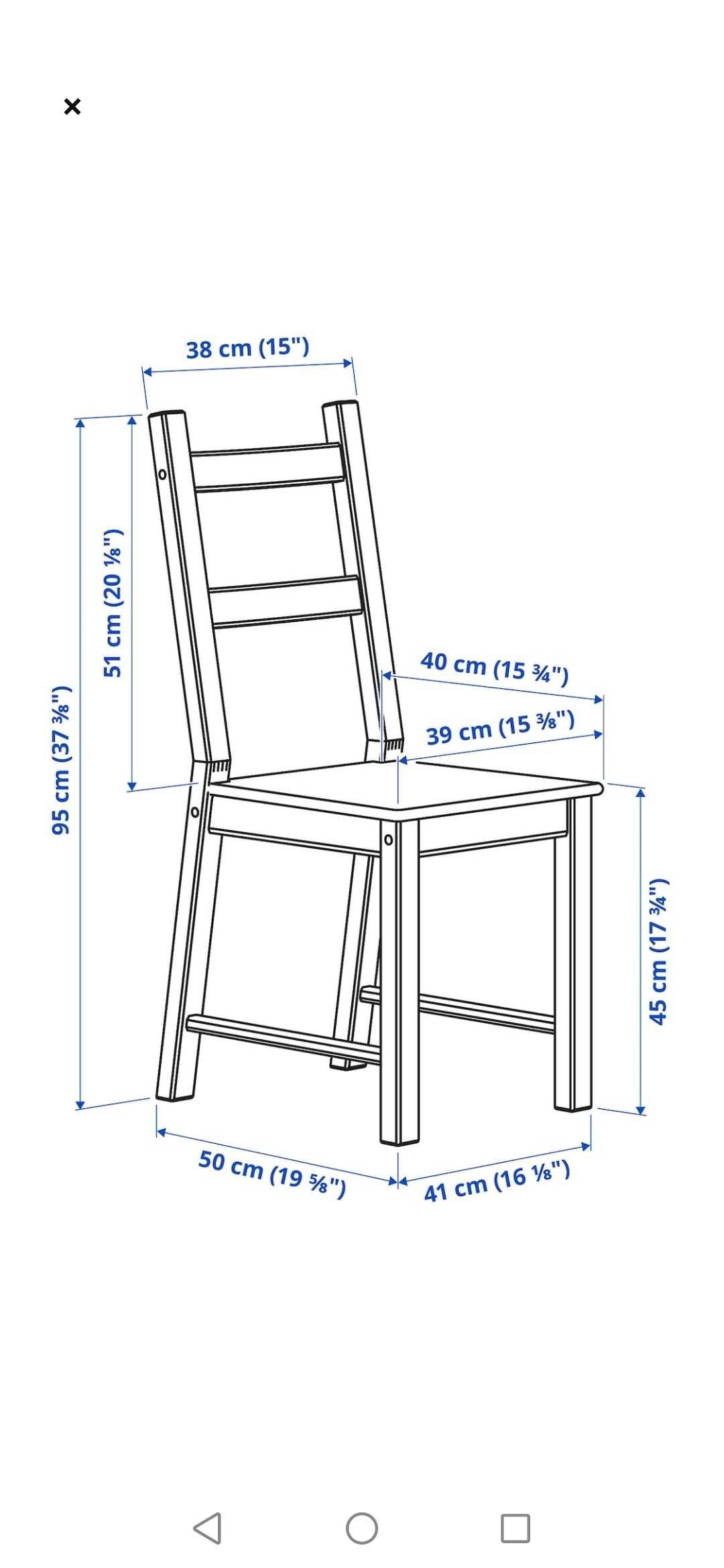 4 krzesła drewno Ikea odbiór Toruń