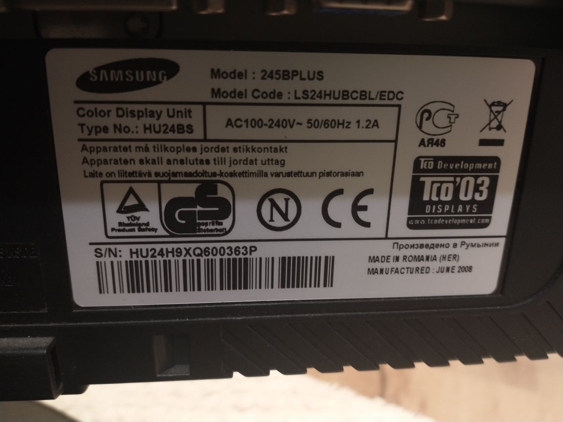 Monitor Samsung 245B PLUS, 24 cale