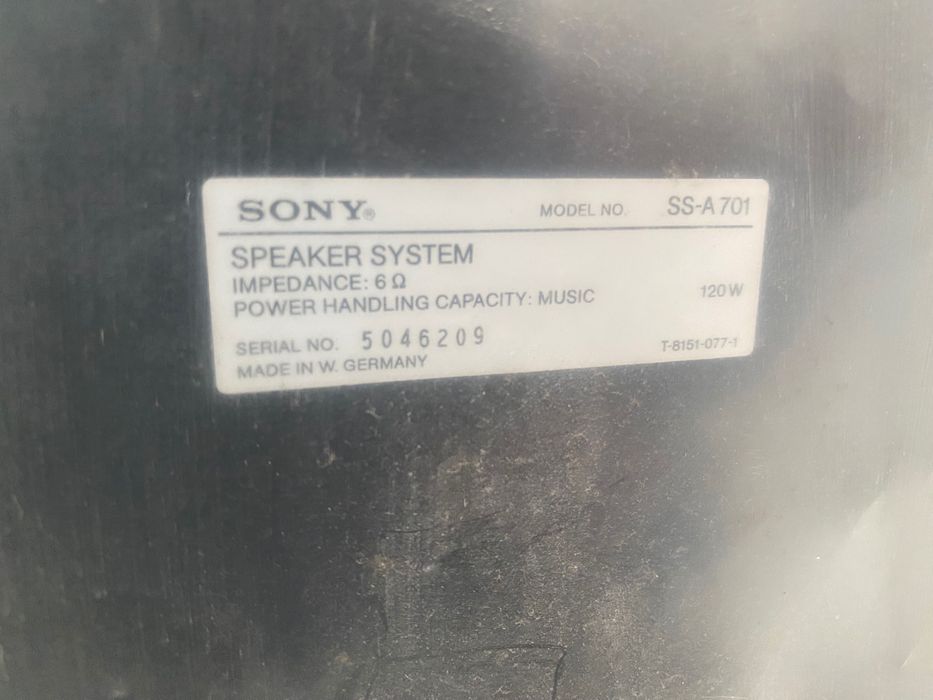 Caixa de som - amplificadores  - Colunas  Sony SS A 701