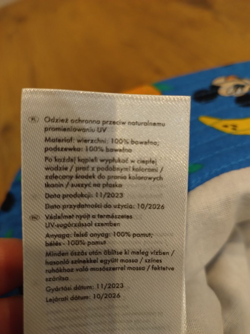 Kapelusz dziecięcy z ochroną UV 98/110 Mickey Mouse