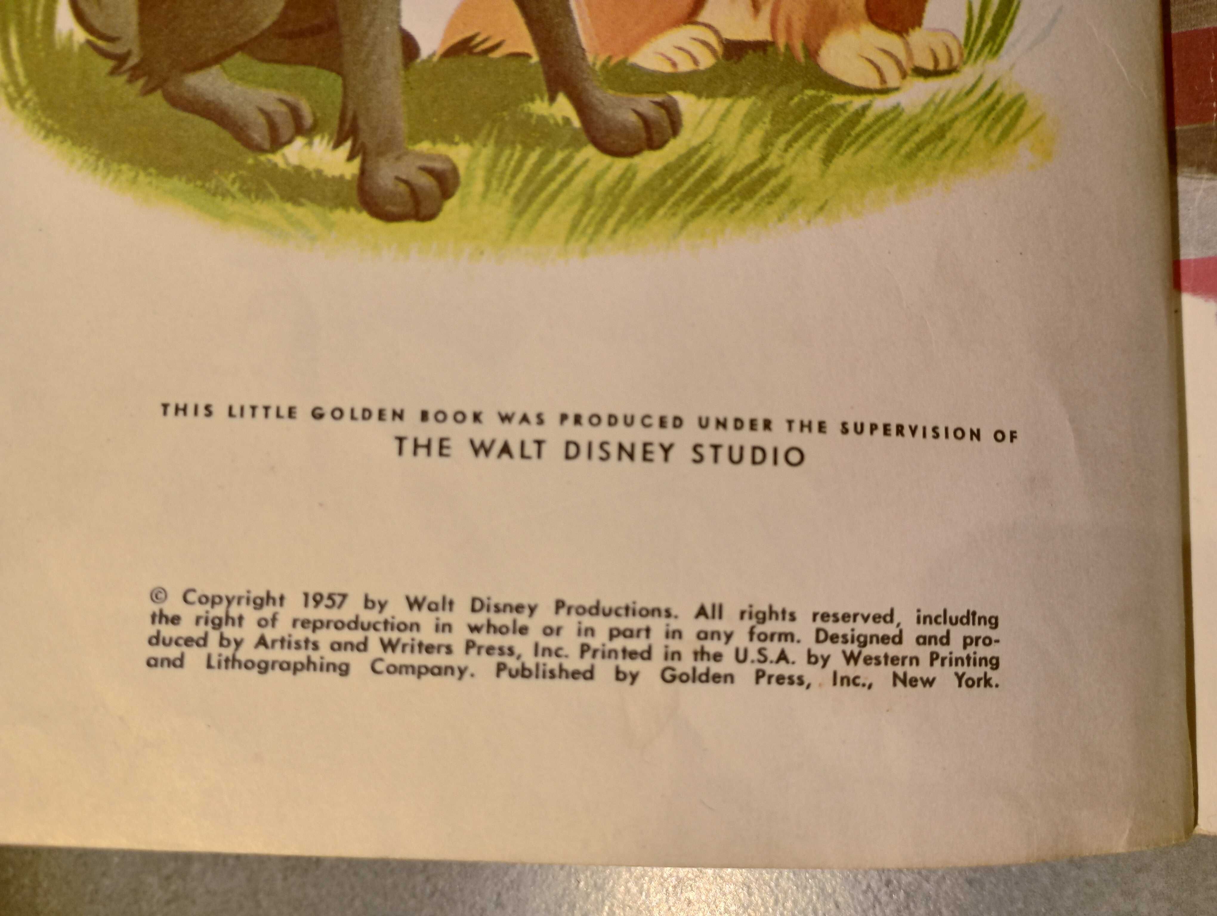 SCAMP by WALT DISNEY Prod. Wyd. 1957r Publ. by Golden Press UNIKAT PRL