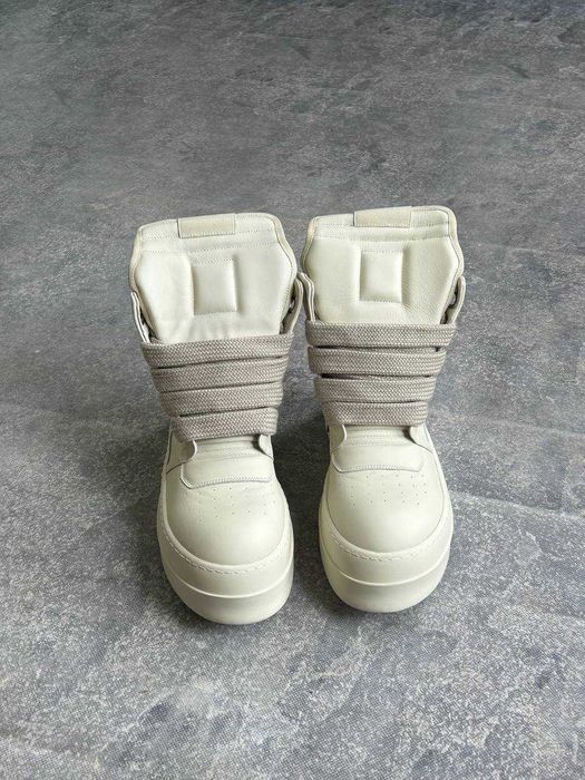 Rick Owens Geobasket double bumper jumbo laces білі кеди кеды белые