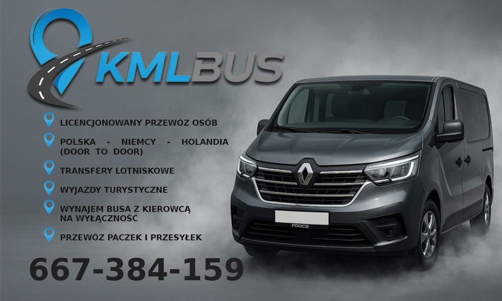 Busy.   Polska - Niemcy - Holandia, Wynajem busa z kierowcą.