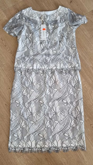 Komplet bluzka i spódnica elegancka 46