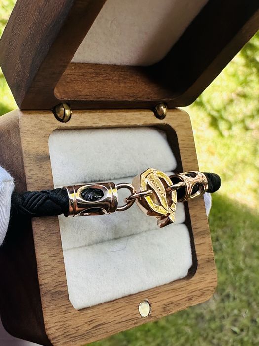 Золотые Вставки на шнур барака 585