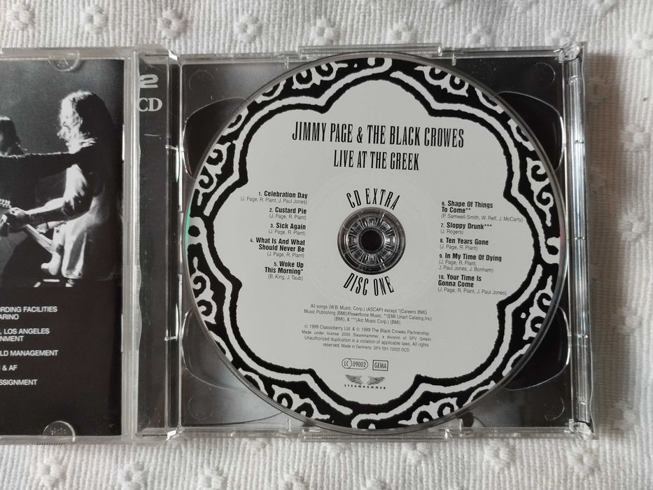 Jimmy Page & The Black Crowes – Live At The Greek - Duplo CD