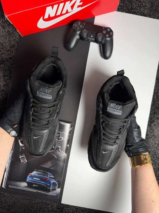 Чоловічі кросівки найк Nike Initiator High Fur All Black [41-46]