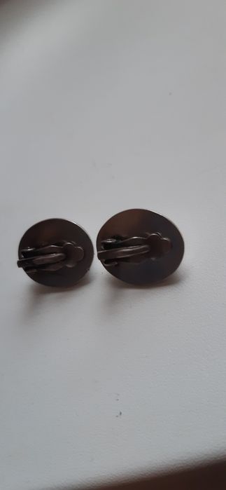 Rytosztuka-srebrne klipsy - PRL