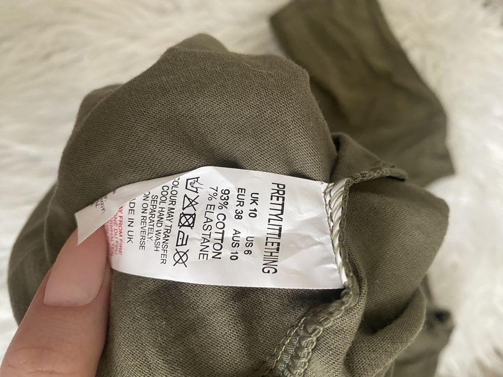Sukienka obcisła Missguided S mini khaki