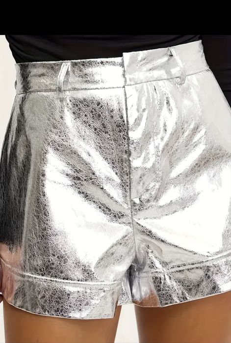 Шорти жіночі срібний металік
