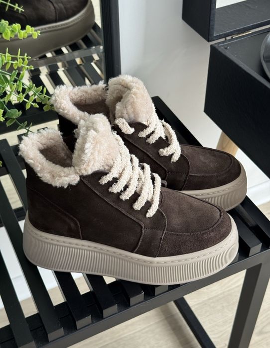 Зимові жіночі черевики замша