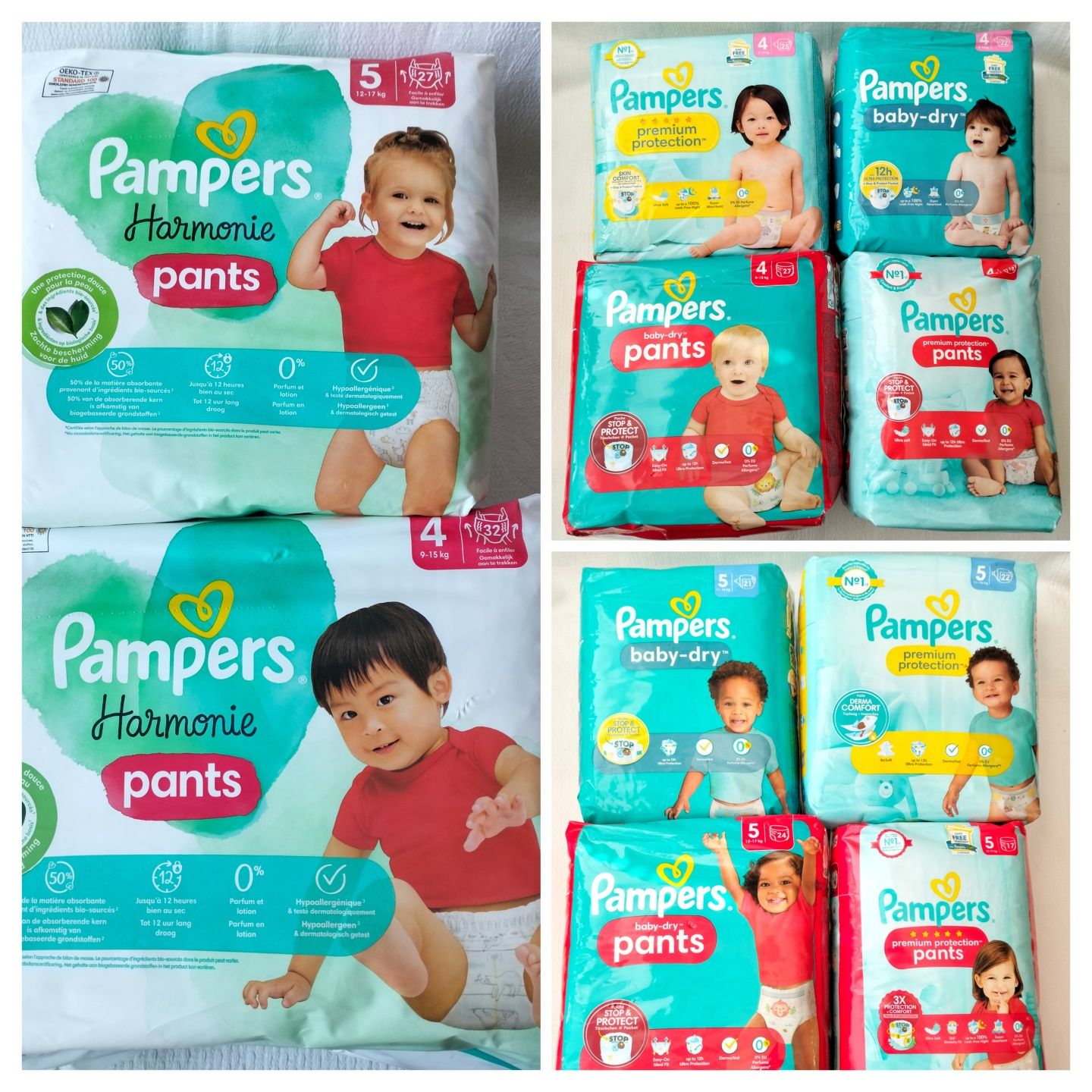 Pampers №4, 5, 6 Німеччина, підгузки та трусики