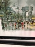 3  quadros emblemáticos de Paris -enquadramento madeira preta e vidro.