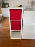 Ikea Kallax 3 with 2 boxes