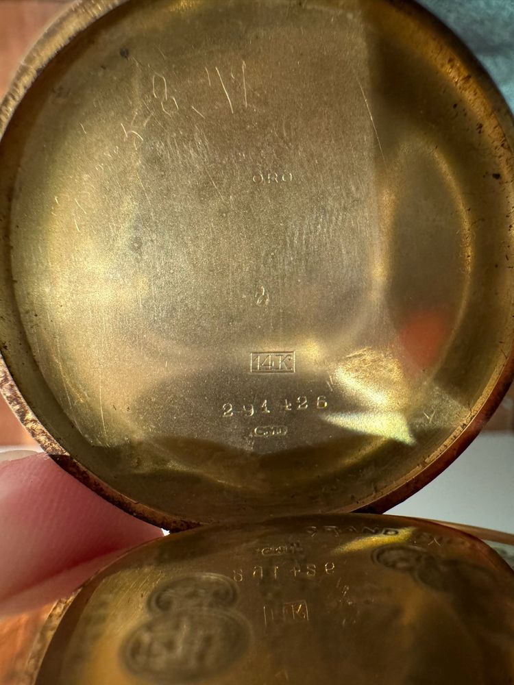 Relógio bolso ouro Invar "MEDAILLE D´OR MILLAN - 1906