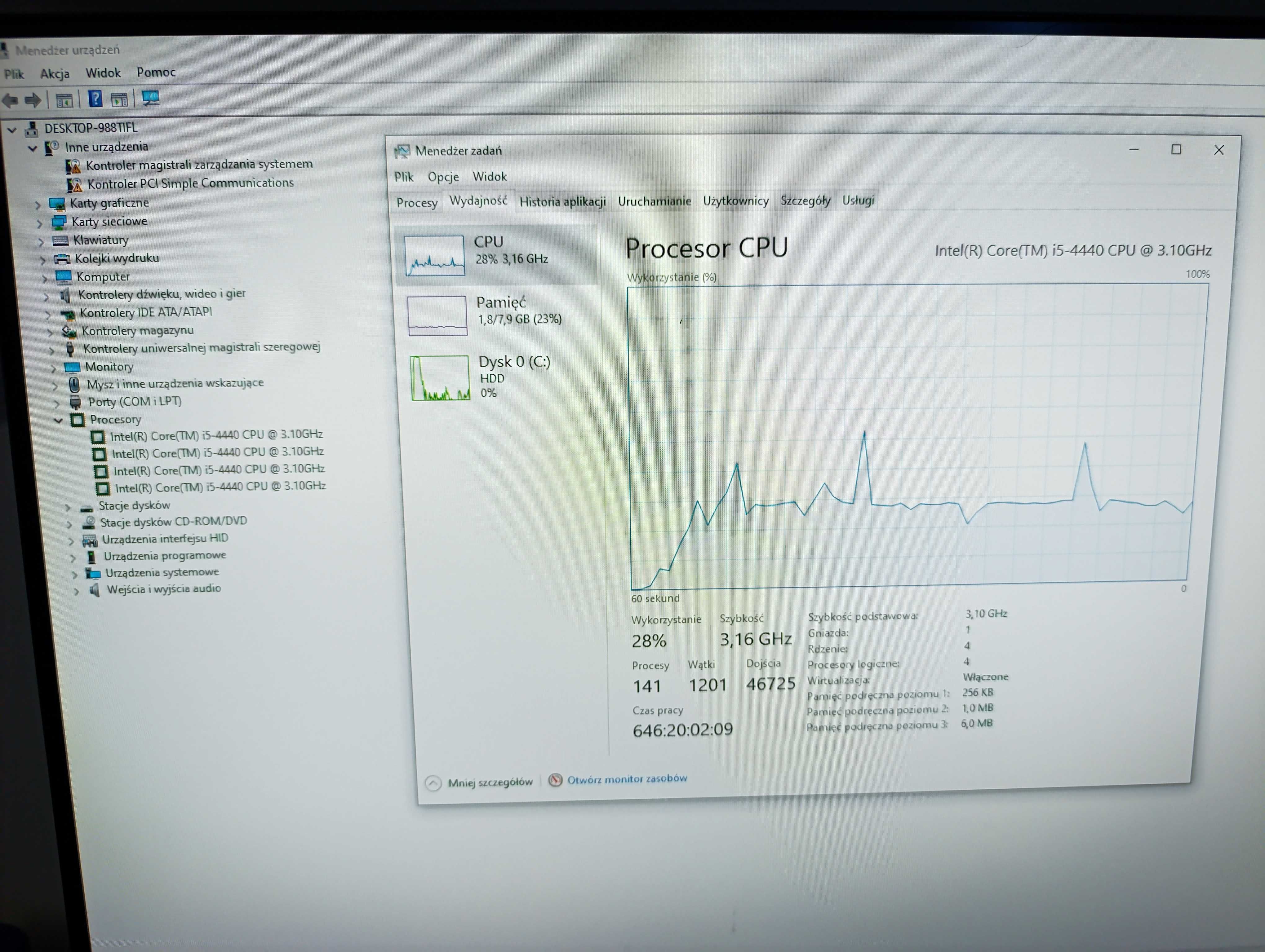 Komputer Intel i5 4440 3.1 GHz, 8 GB Ram