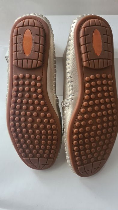 Półbuty skórzane złote LANQIER 39 Komfort Soft