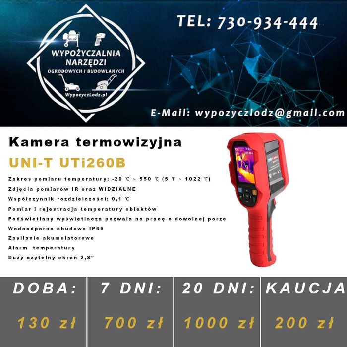 Kamera termowizyjna - Wynajem Badania Ekspertyza Pomiary Usługi