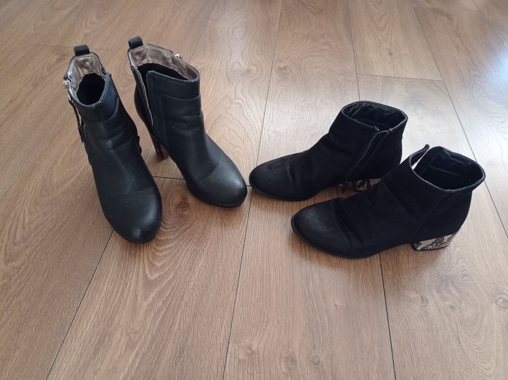 Buty 36/37 na obcasie botki