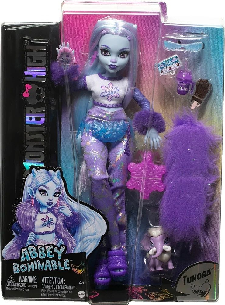 Лялька Monster High Doll, Abbey Bominable Yeti with Pet Mammoth Tundra