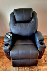 Elektryczny fotel z masażem i podgrzewaniem / 4 sztuki dostępne
