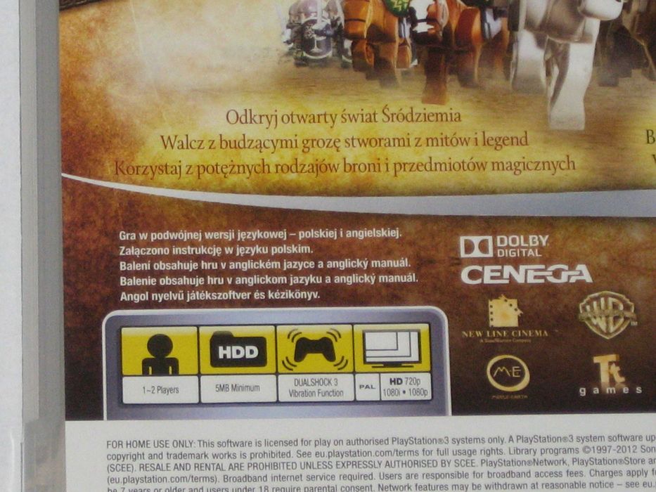 LEGO Władca Pierścieni! Lord Of The Rings! PL! PS3 po polsku!