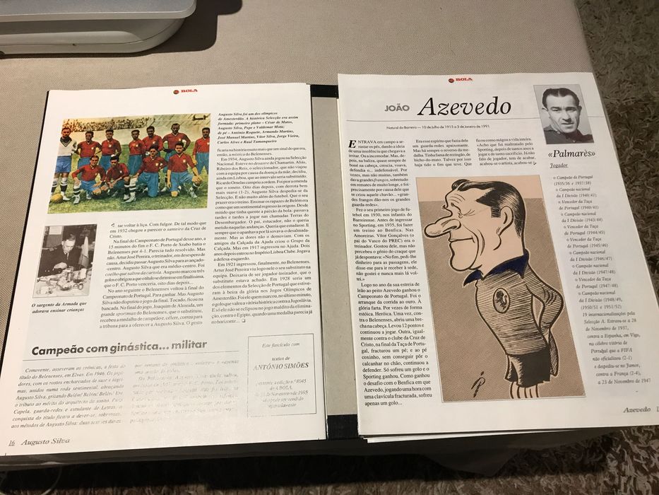 Fascículos "100 figuras do futebol português"