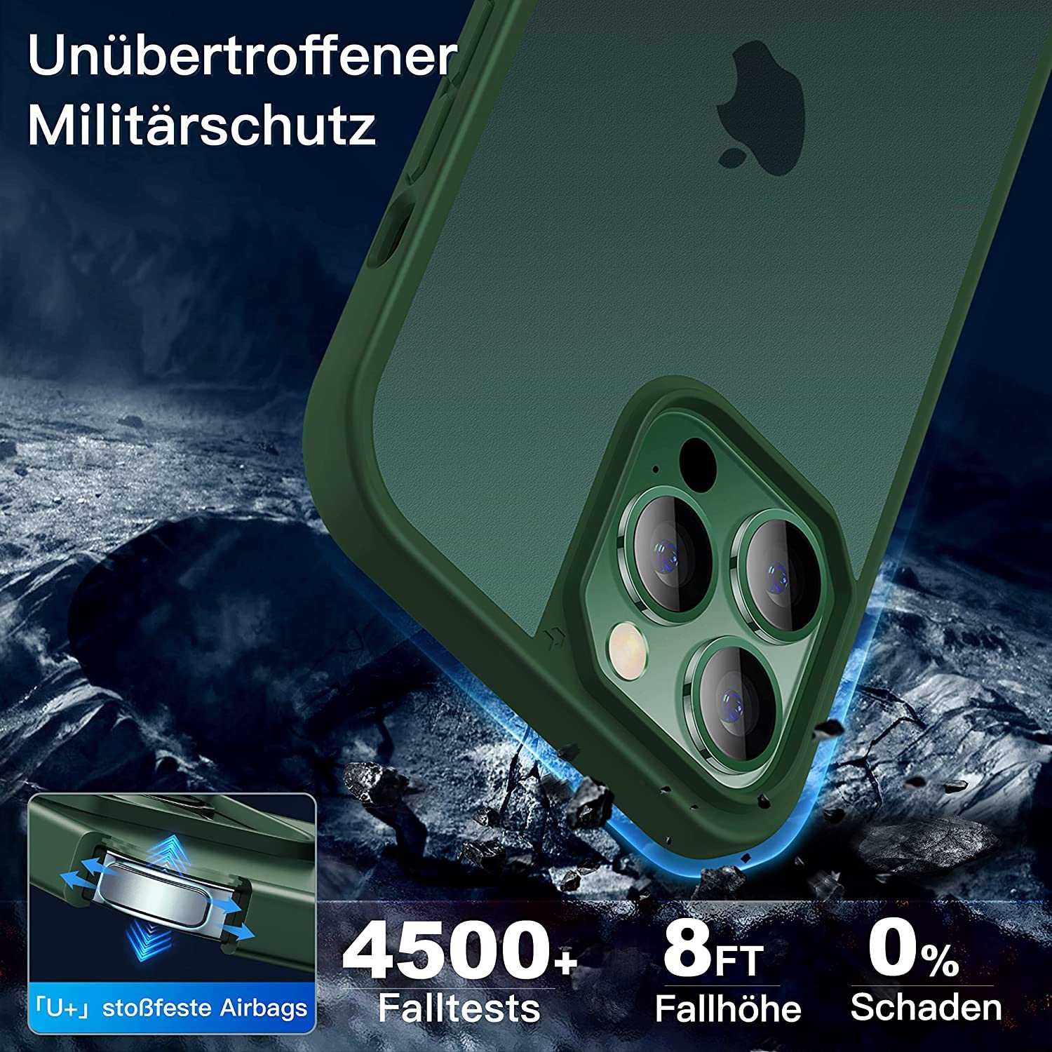 Etui do iPhone 13 Pro 2022, smukłe - zielony alpejski wojskowy